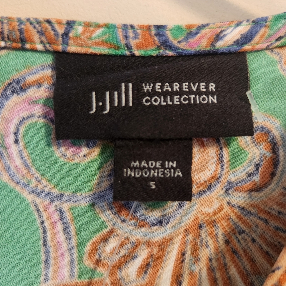 J JILL Green Paisley Maxi Dress - Picture 5 of 10